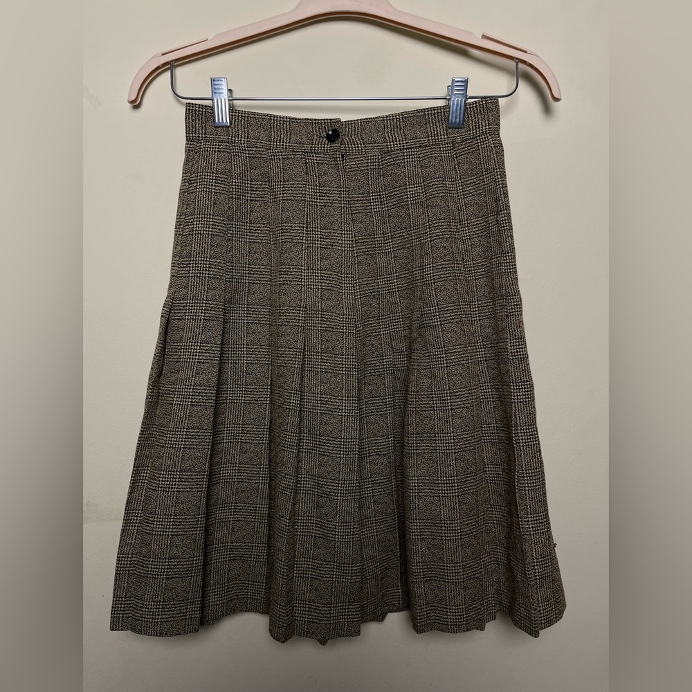 Classic Brown Plaid Women's Skirt